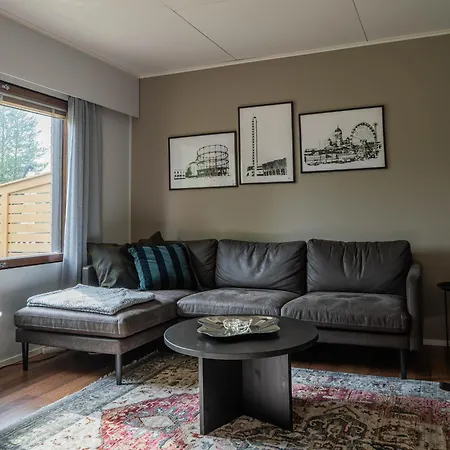 Cozy Koivutie Townhouse With Sauna & Terrace