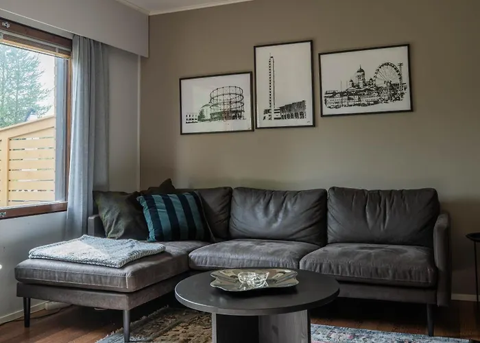 Cozy Koivutie Townhouse With Sauna & Terrace